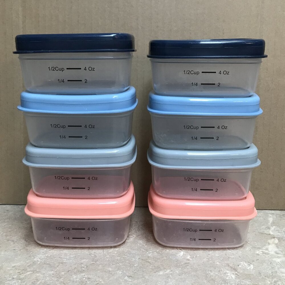 Fit & Fresh Small Storage Containers with Measurements Set of 8